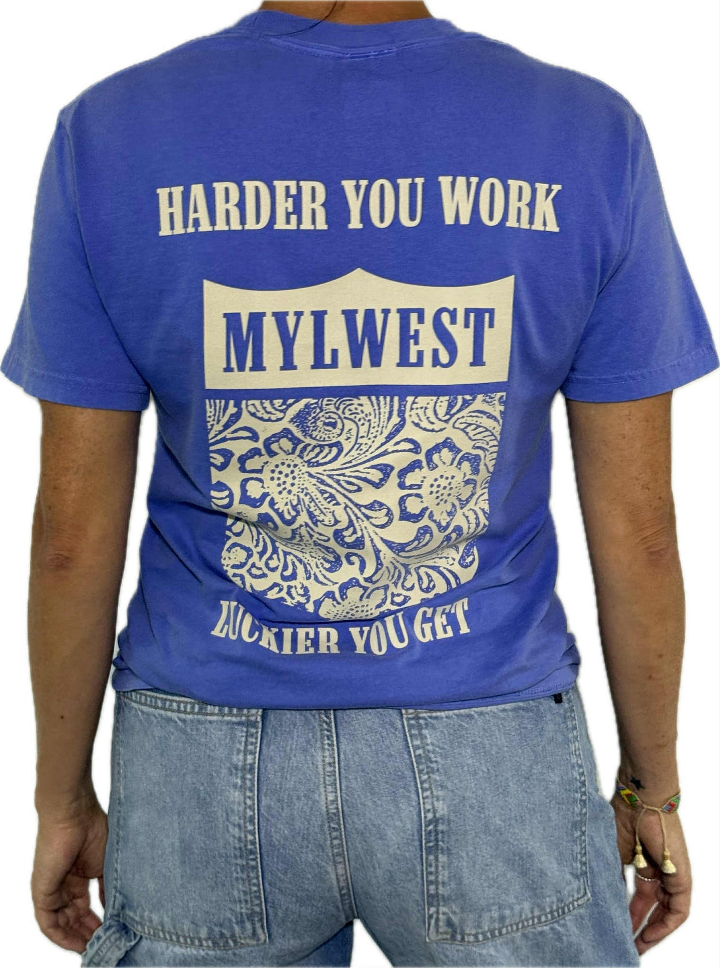 Harder you work- T-shirt - Bleu
