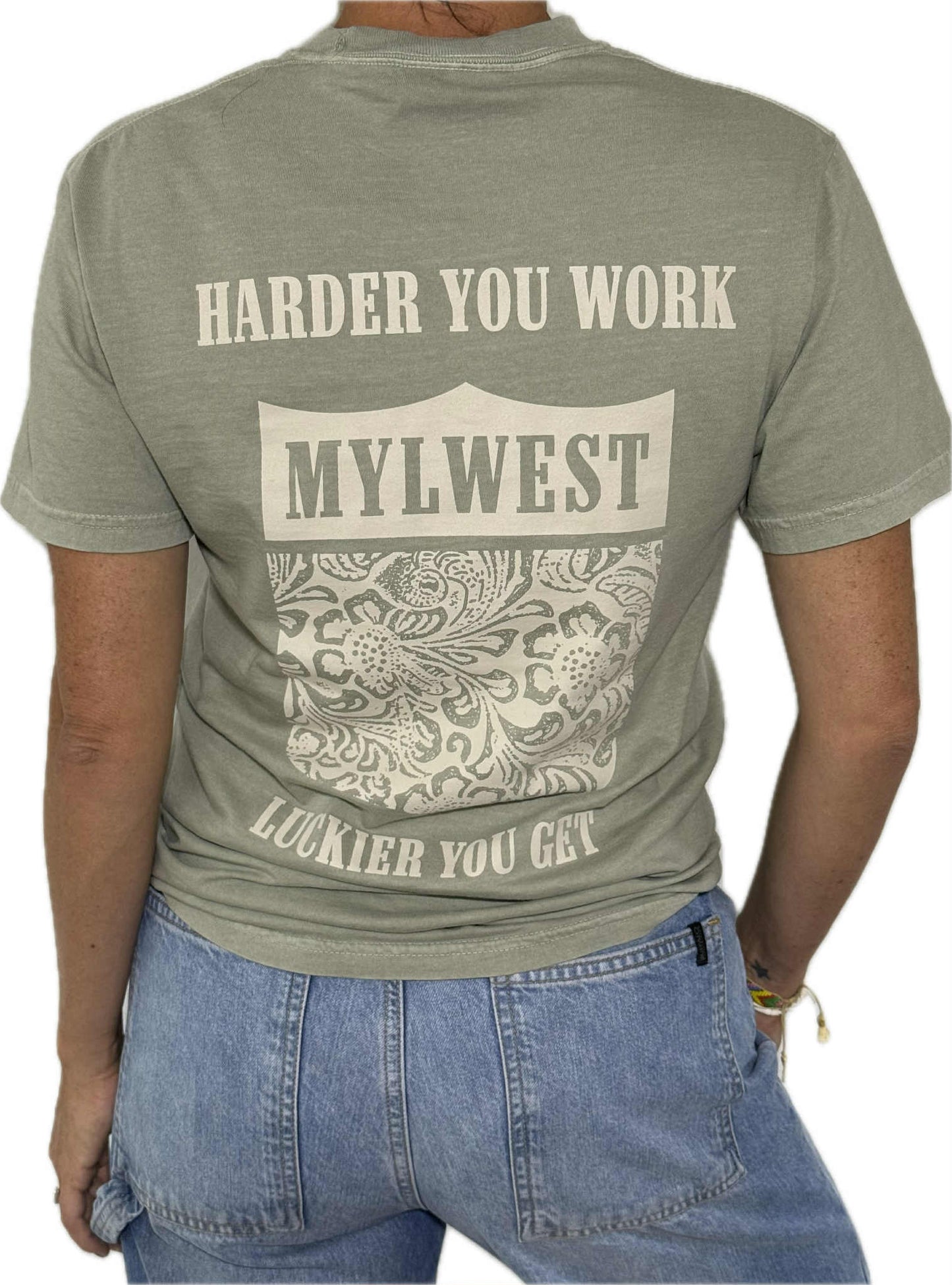 Harder you work- T-shirt - Moss