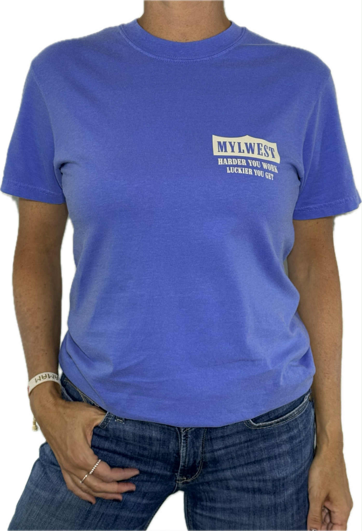 Harder you work- T-shirt - Bleu