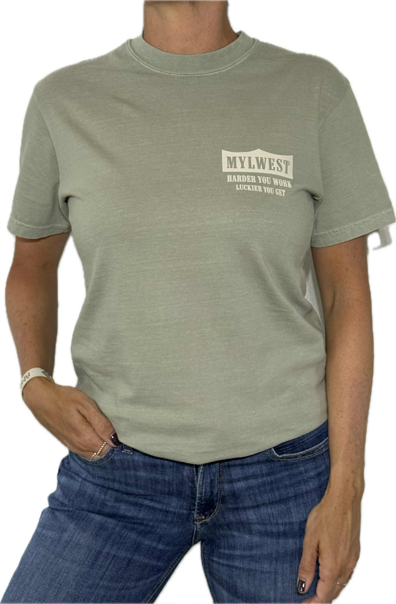 Harder you work- T-shirt - Moss