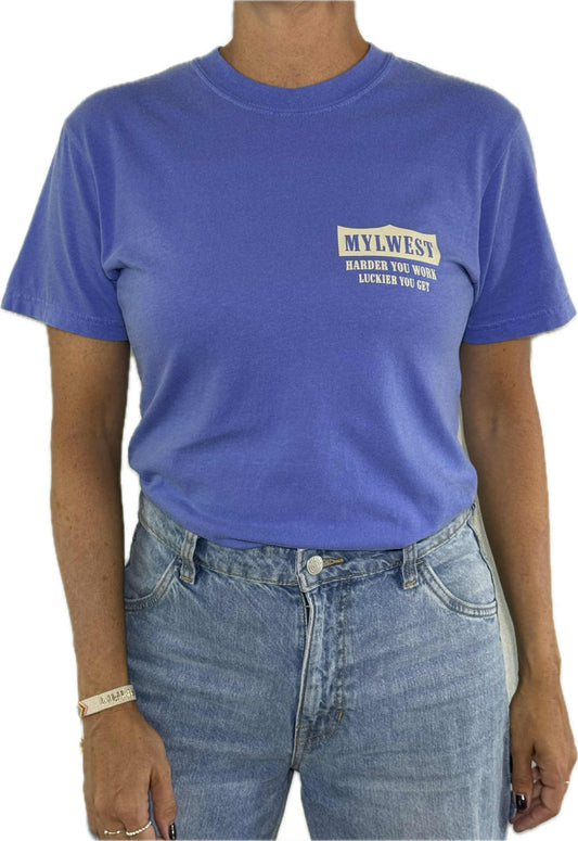 Harder you work- T-shirt - Bleu
