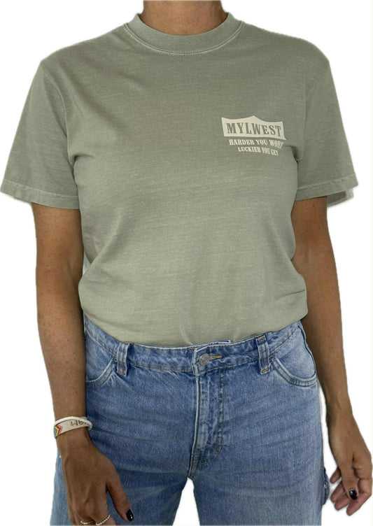 Harder you work- T-shirt - Moss